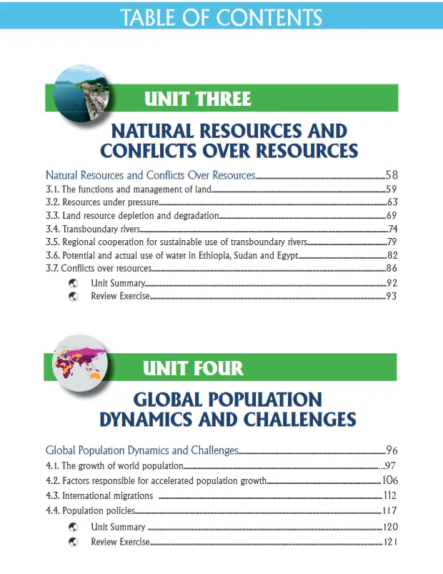 Download Ethiopian new Curriculum grade 11 geography Student Textbook PDF